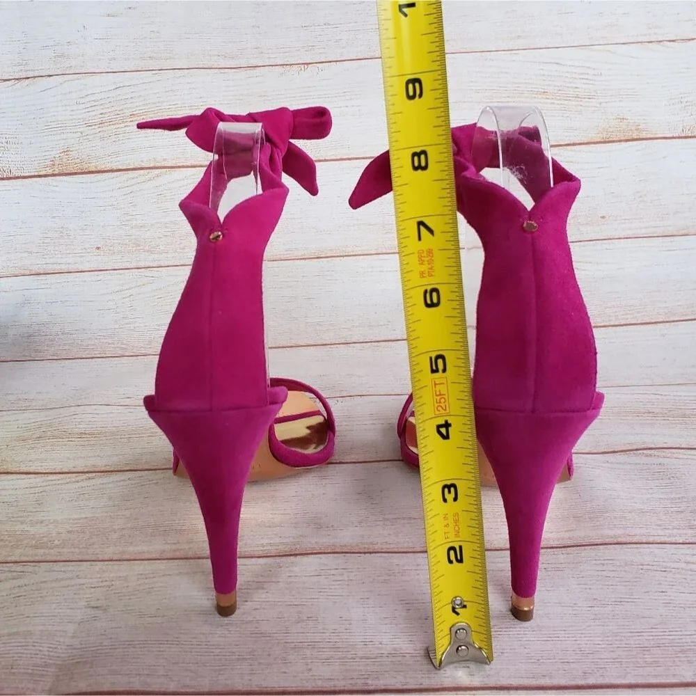 Ted Baker Sackina Suede Ankle Strap Heels in Pink